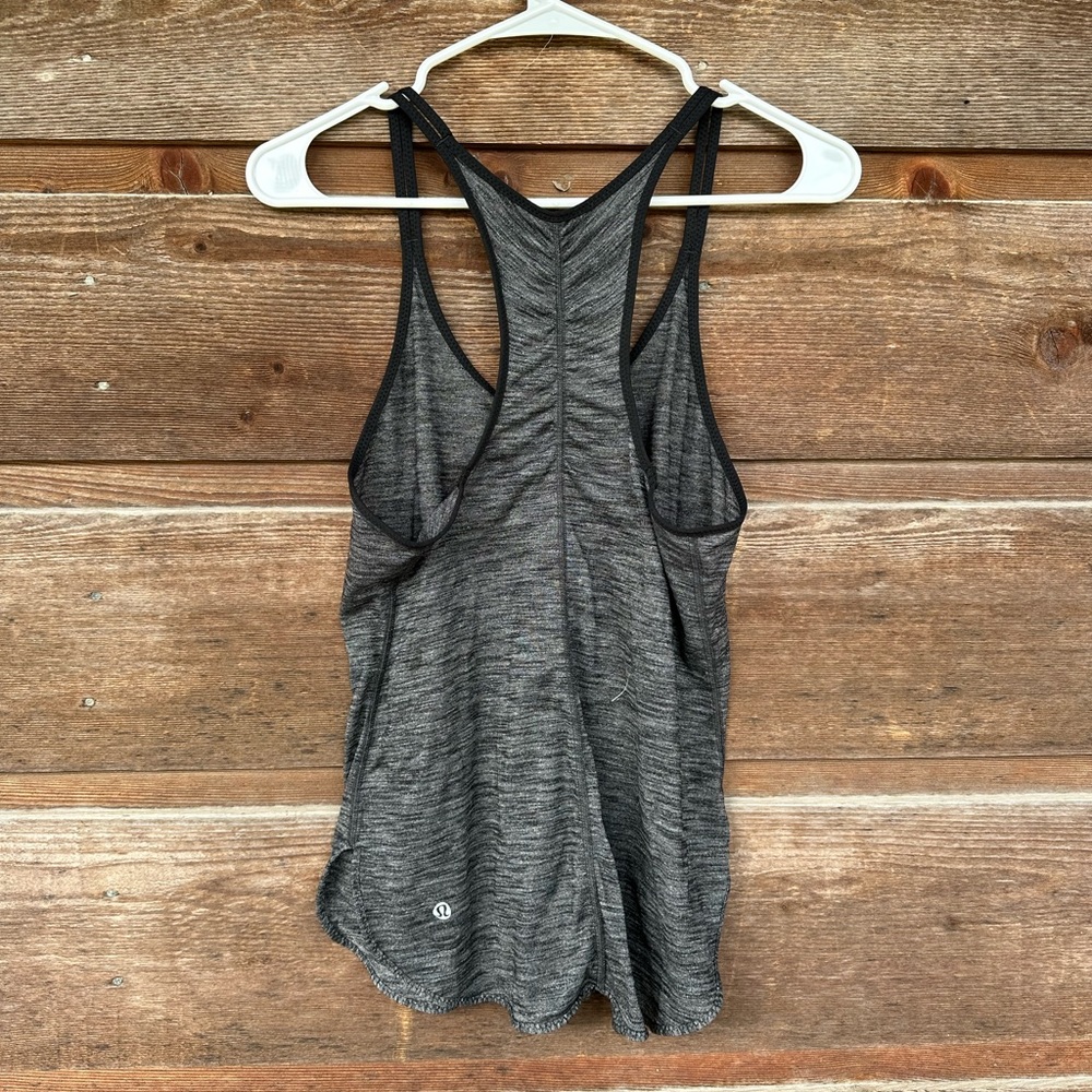 Lululemon Heather Grey What The Sport Racerback Tank Top
